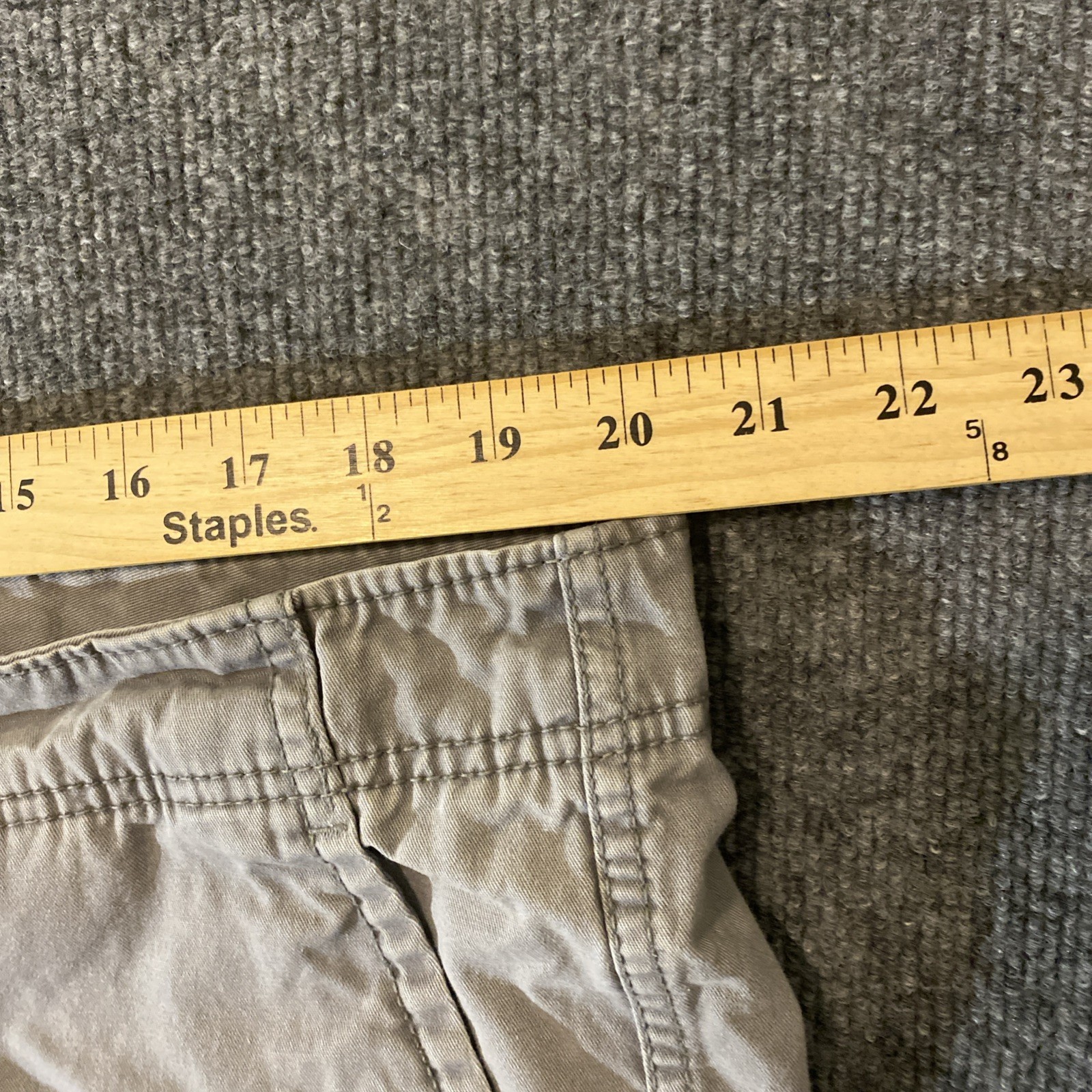Old Navy Chino Shorts Mens 40 Grey Stone Khaki Preppy Boat Summer Cotton Pockets