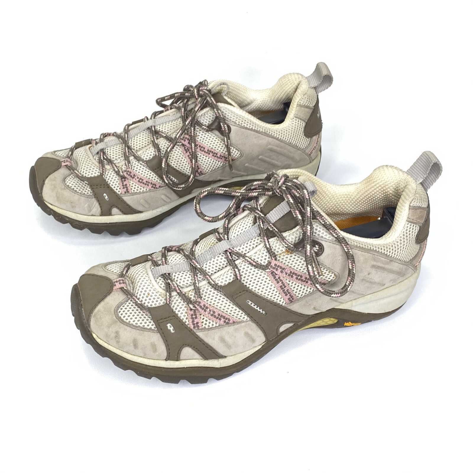 Merrell Women 8 Siren Sport Cross Training Hiking shoe White Grey Pink J13888