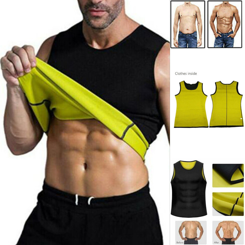 Mens Body Shaper Belly Chest Compression Shirt Slimming Abs Girdle Vest Tank Top