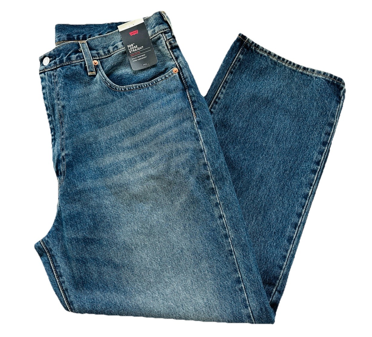 Levi’s Premium Men’s 568 Loose Straight Jeans Size: 38 x 30
