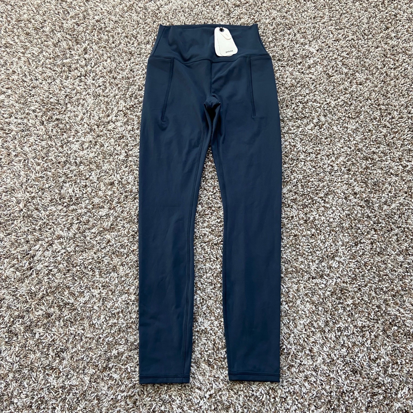Prana Luxara Pocket Legging Women’s S Stormy Night Fitted High Rise Full Length