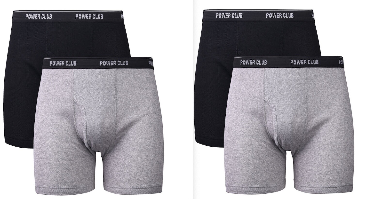 2 4 6 Pack Men’s Cotton Underwear Power Boxer Briefs with Comfort Flex Waistband