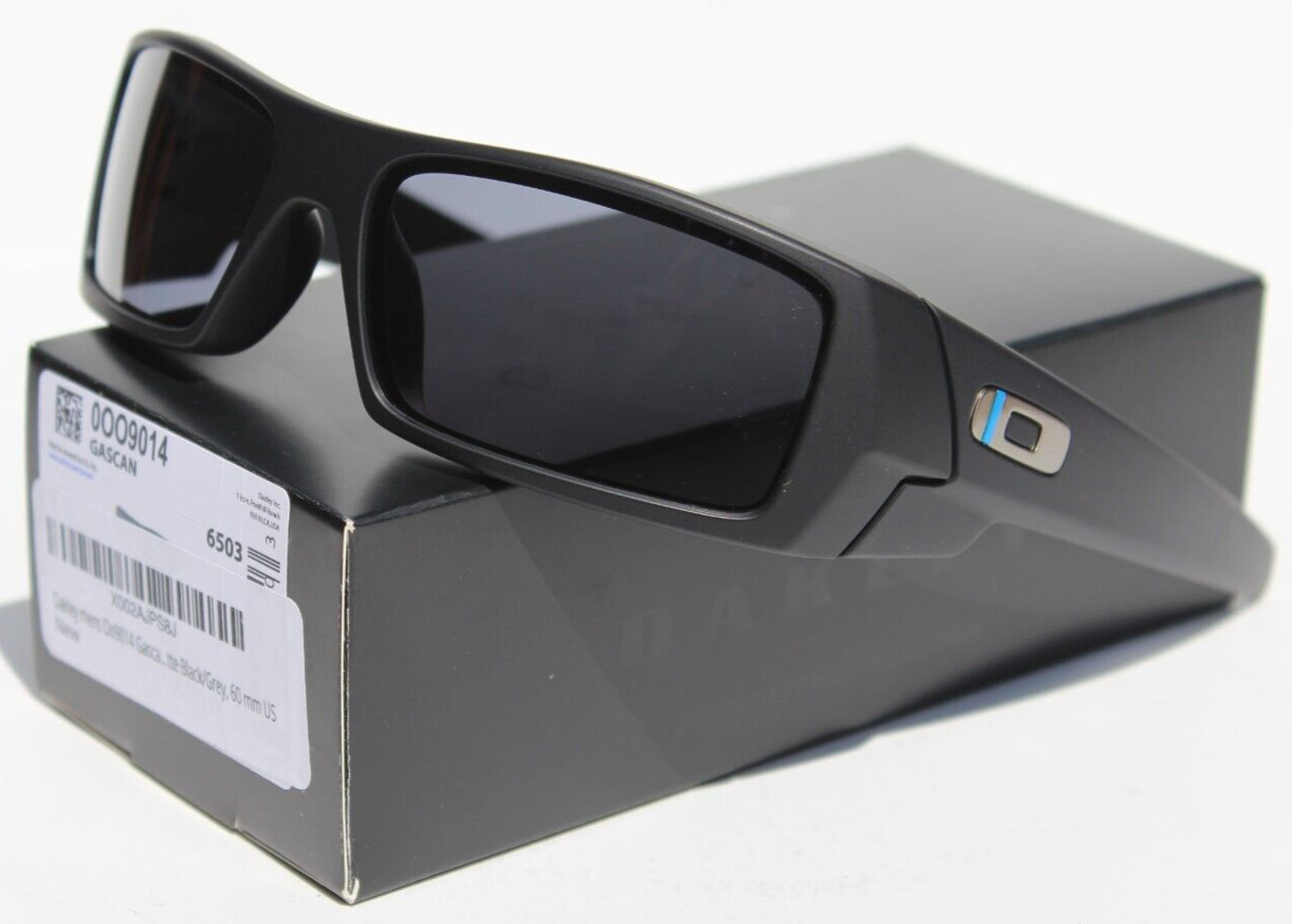 OAKLEY Gascan Sunglasses THIN BLUE LINE Matte Black/Grey OO9014-11 Police NEW