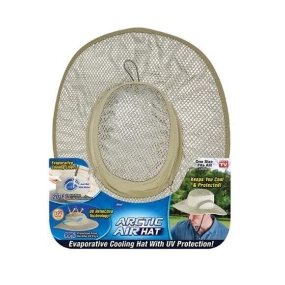 Arctic Air Evaporative Cooling Hat Beige One Size Fits Most NEW