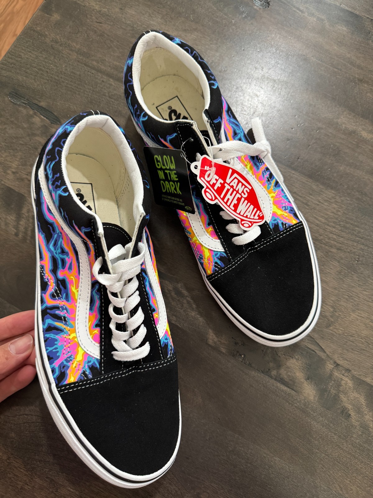 Vans Old skool ‘Electric flame’ Glow in the dark – SKU VN0A5KRFB03 Men size 9.5