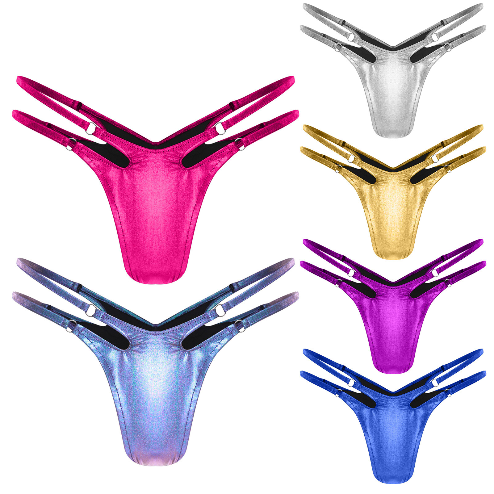 Womens Micro Thongs Brazilian Bikini Briefs G-string Tangas Low Rise Swimwear