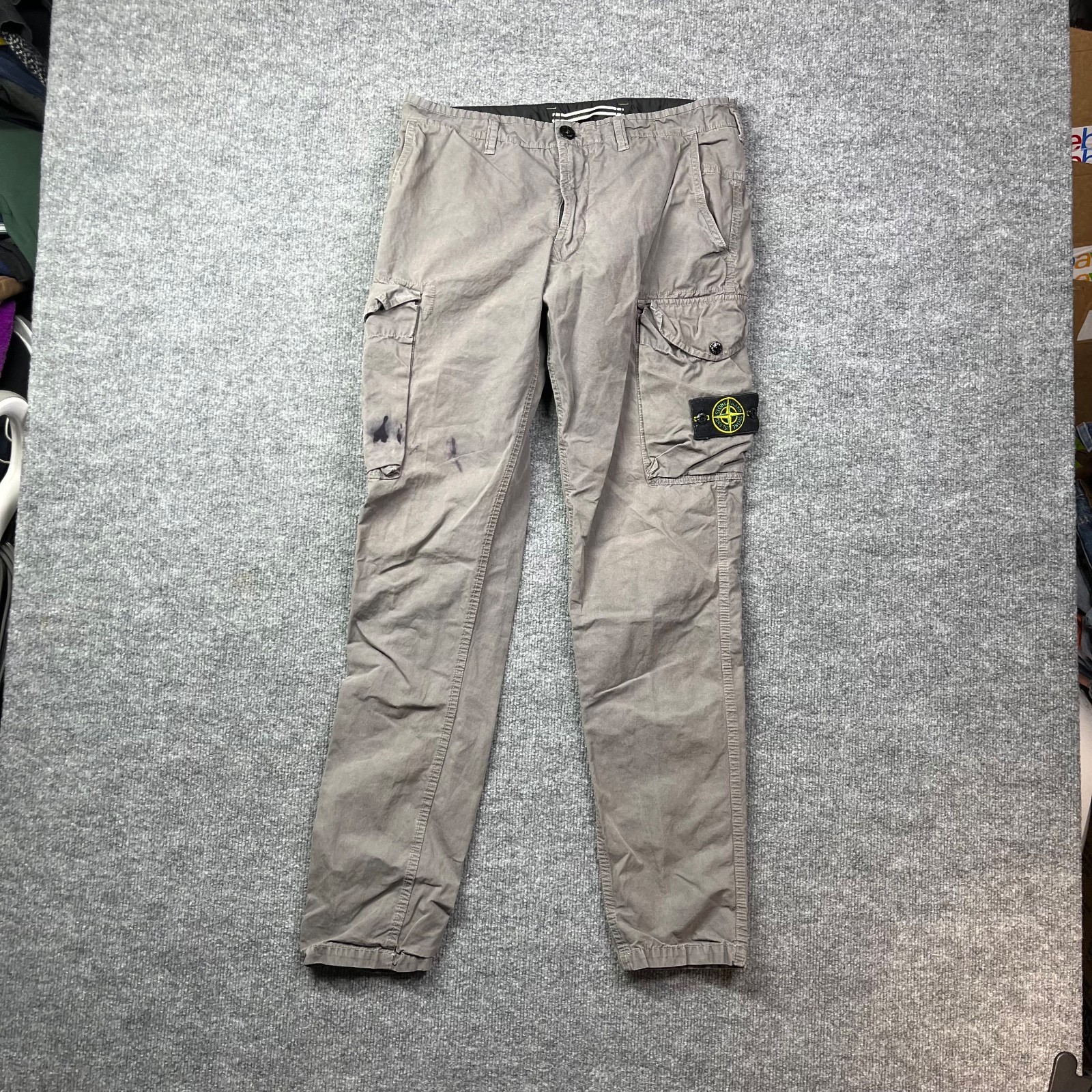 Stone Island Type SL Cargo Pants Men’s Gray Pockets Slim Fit Utility – 33X31