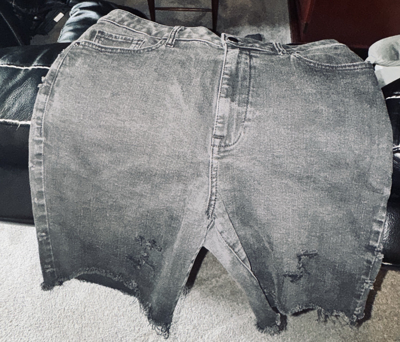 Elizabeth and James High Rise Gray Denim Cut Off Shorts 5-Pocket Size 14-32