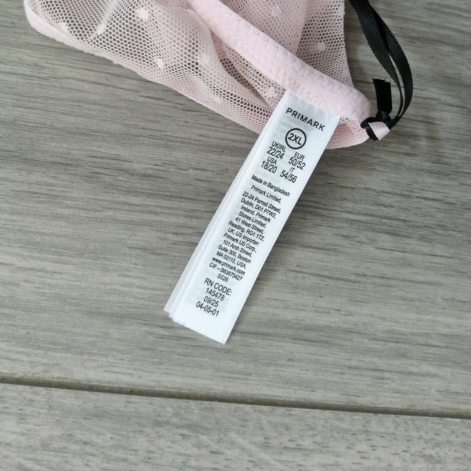 BNWT Primark Collection Extra Sheer Pink Embroidered Lace Trim Briefs Size 22-24