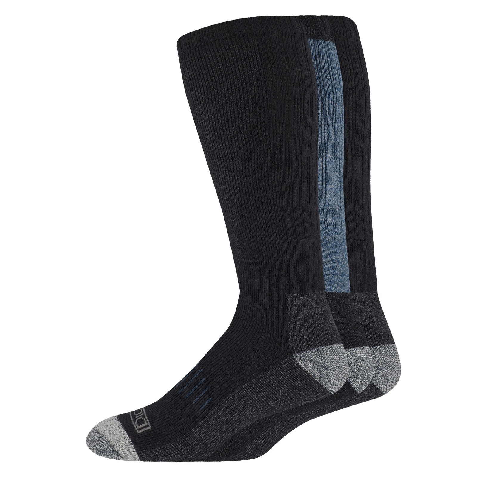 Dickies Men’s Shin Protector Boot Sock, 3 Pack Black Size 6-12