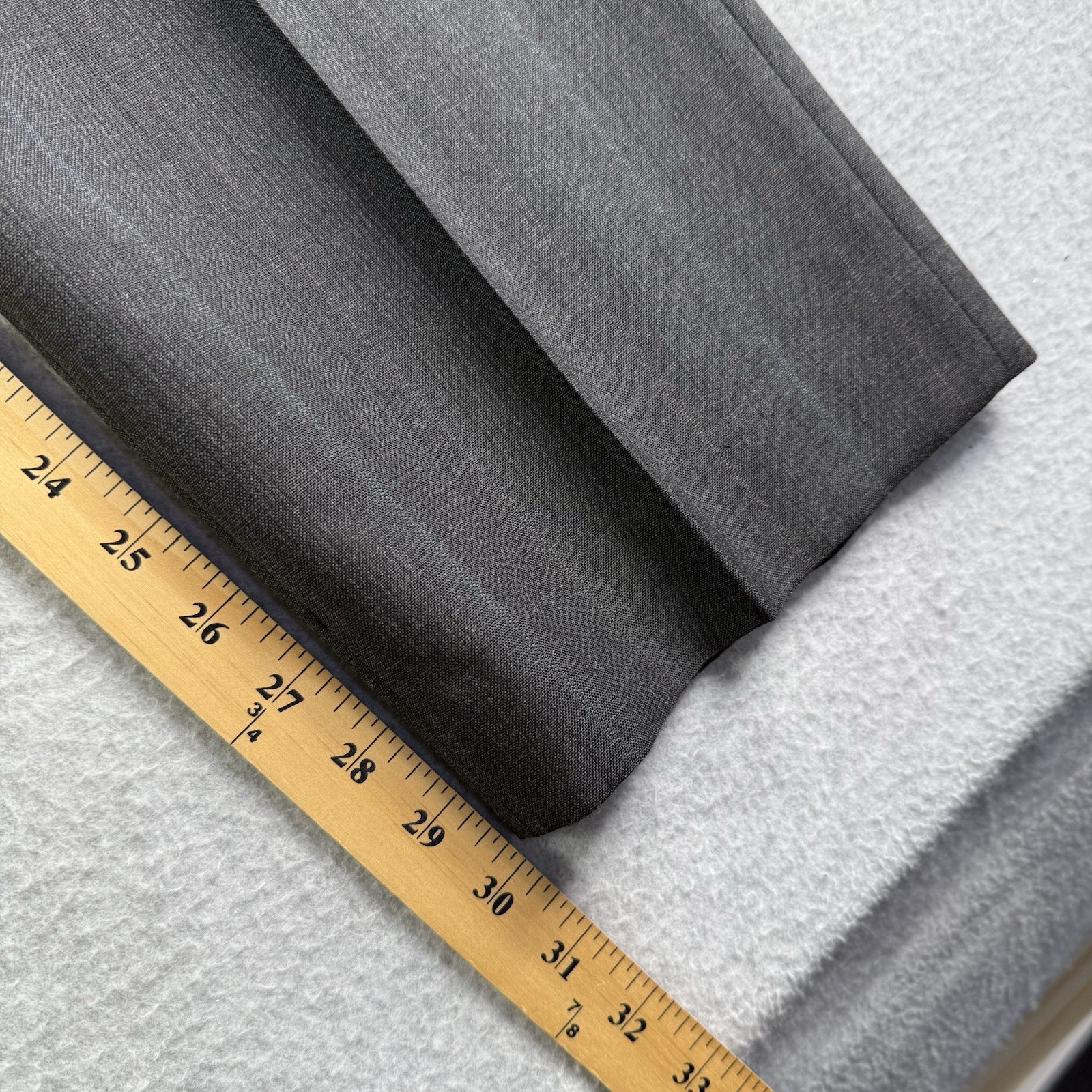 40R Towncraft Worsted Wool Blend Suit 2-Piece Men’s Charcoal Striped 34Wx30L