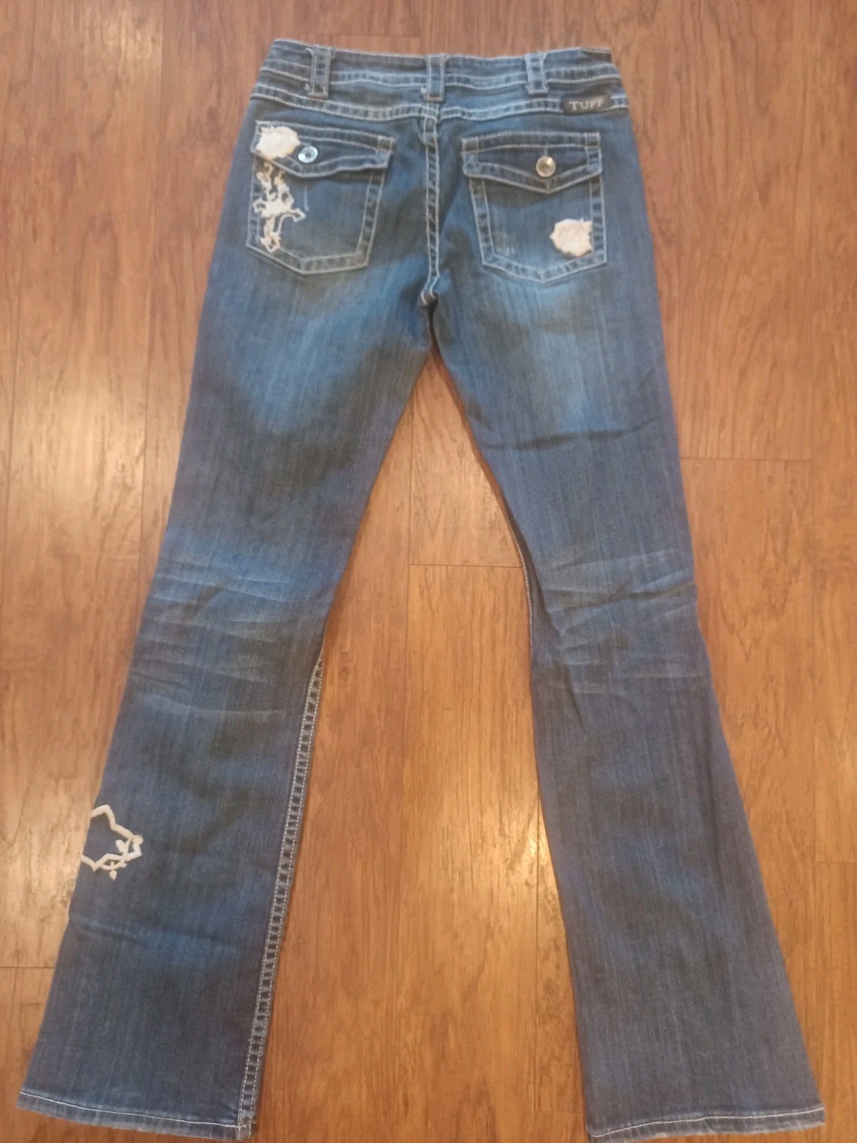 🤍🌹✝️🤍COWGIRL TUFF ROSES & TRUTH BOOTCUT JEANS 28×36