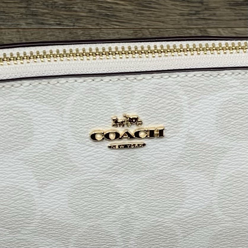 Coach Nolita 19 in Signature Canvas CS442 | Glacier White Gold — New