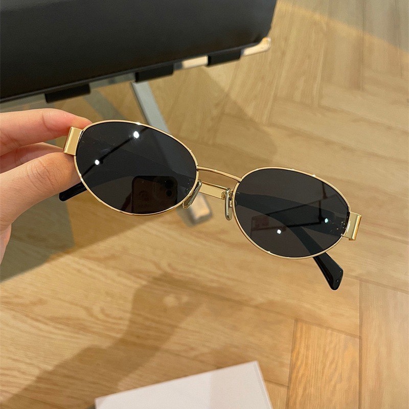 Gold Oval Sunglasses All Face Shapes Casual Formal Accessory Elevate Your Style