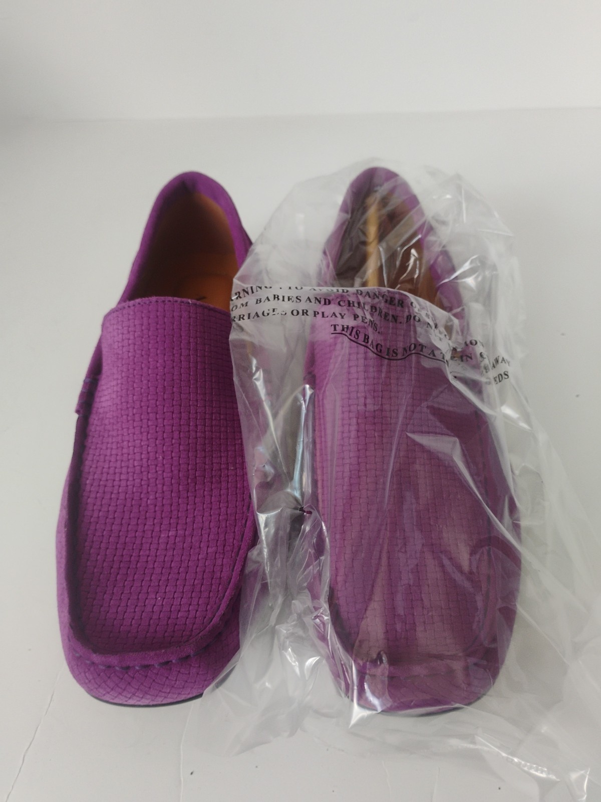 Alfani Men’s Kendric Suede Slip Ons Textured Plum Color Size 9.5 M- New In Box
