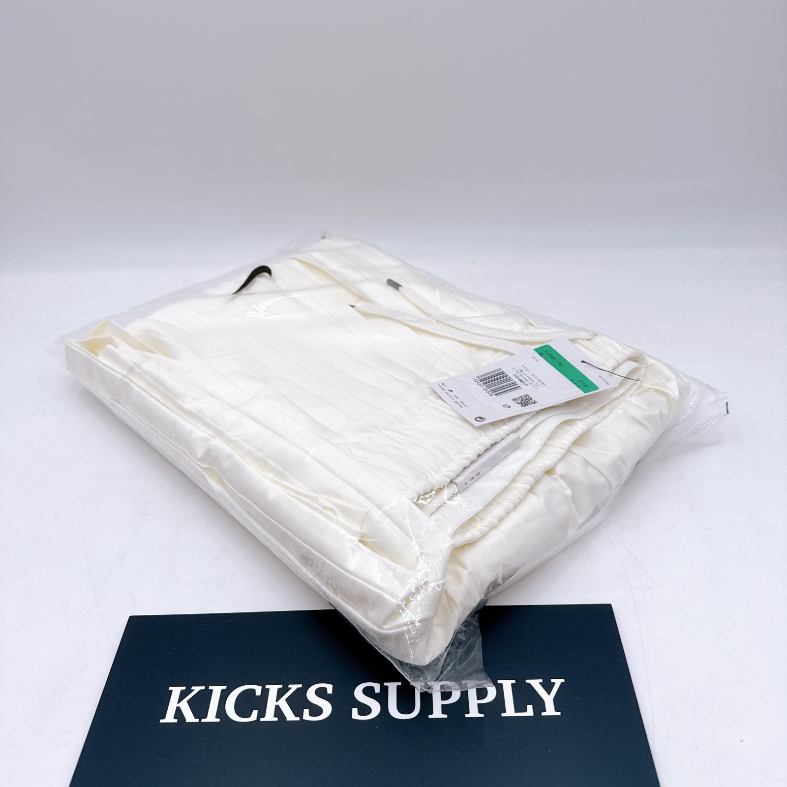 Nike Women’s Mid Rise Pleated Track Pants Satin Drape HJ0521-010 XS-2XL White