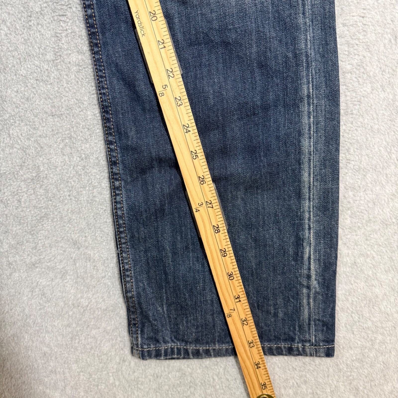 Diesel Industry Mens Straight Leg Blue Denim Jeans 30×32 Button Fly Cotton