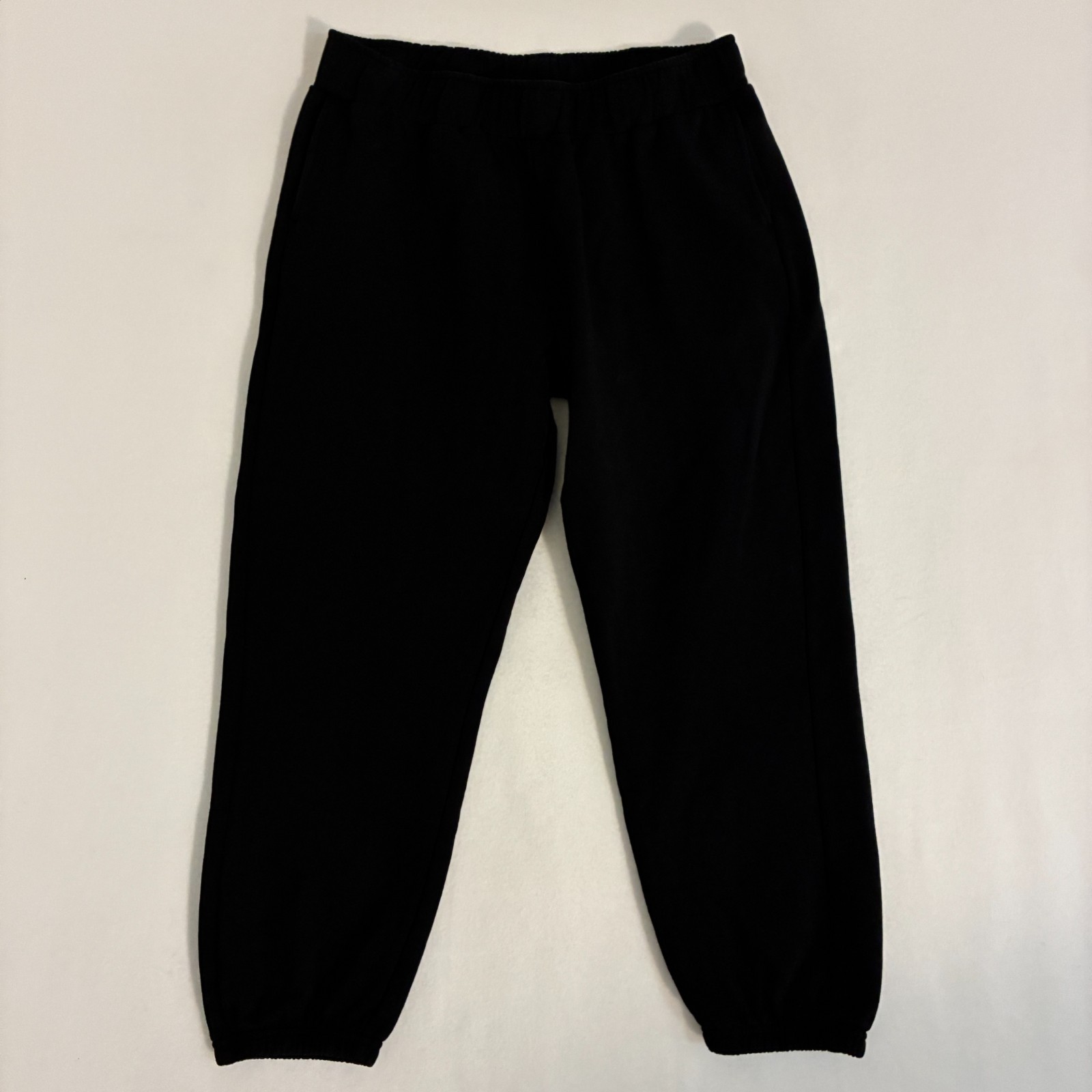 Pact Sweatpants Womens L Black Organic Cotton Elastic Waist Minimalist Lounge