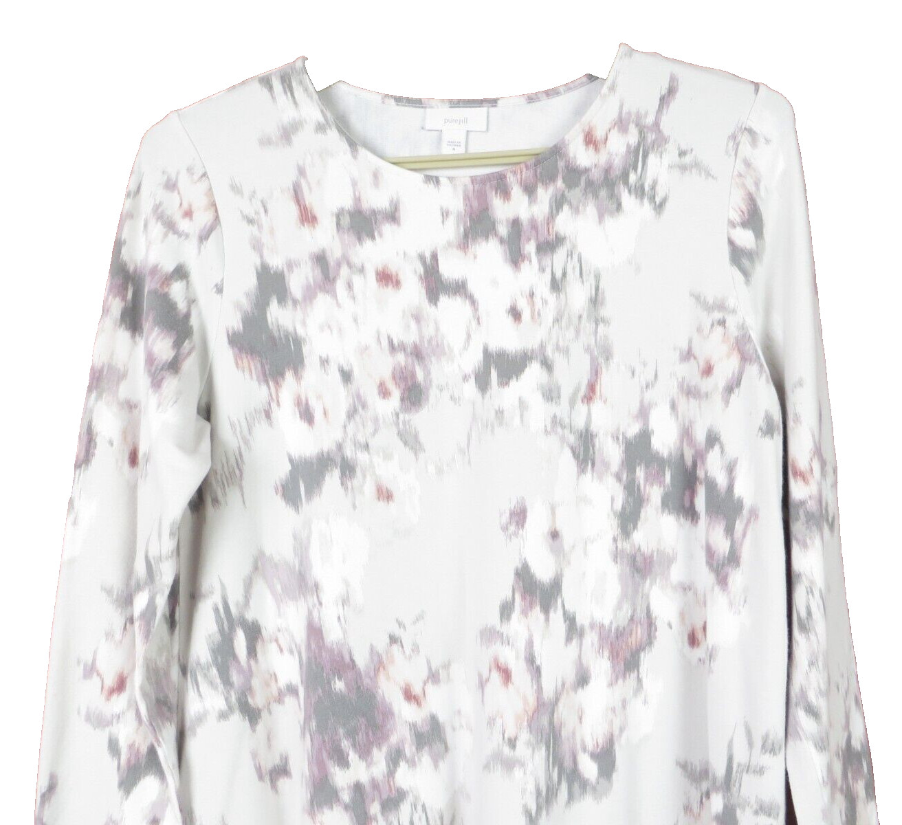 Pure Jill Women Slightly Thick Stretch Pima Cotton Modal Blouse Multicolor M