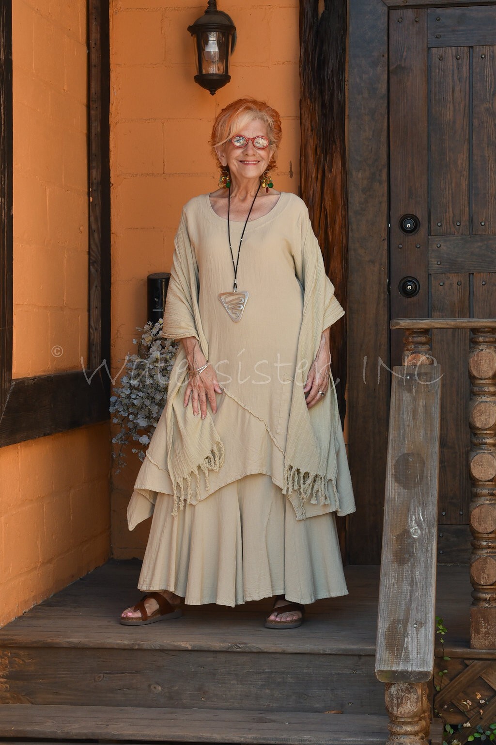 WATERSISTER Cotton Gauze TANGO TUNIC Long Top 1(S/M) 2(L/XL) 3(1X) oh my COLORS
