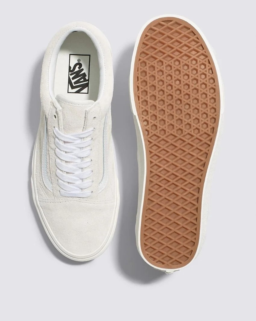 Vans Old Skool White Pig Suede Low Skate Shoes Size Men’s 7 Women’s 8.5