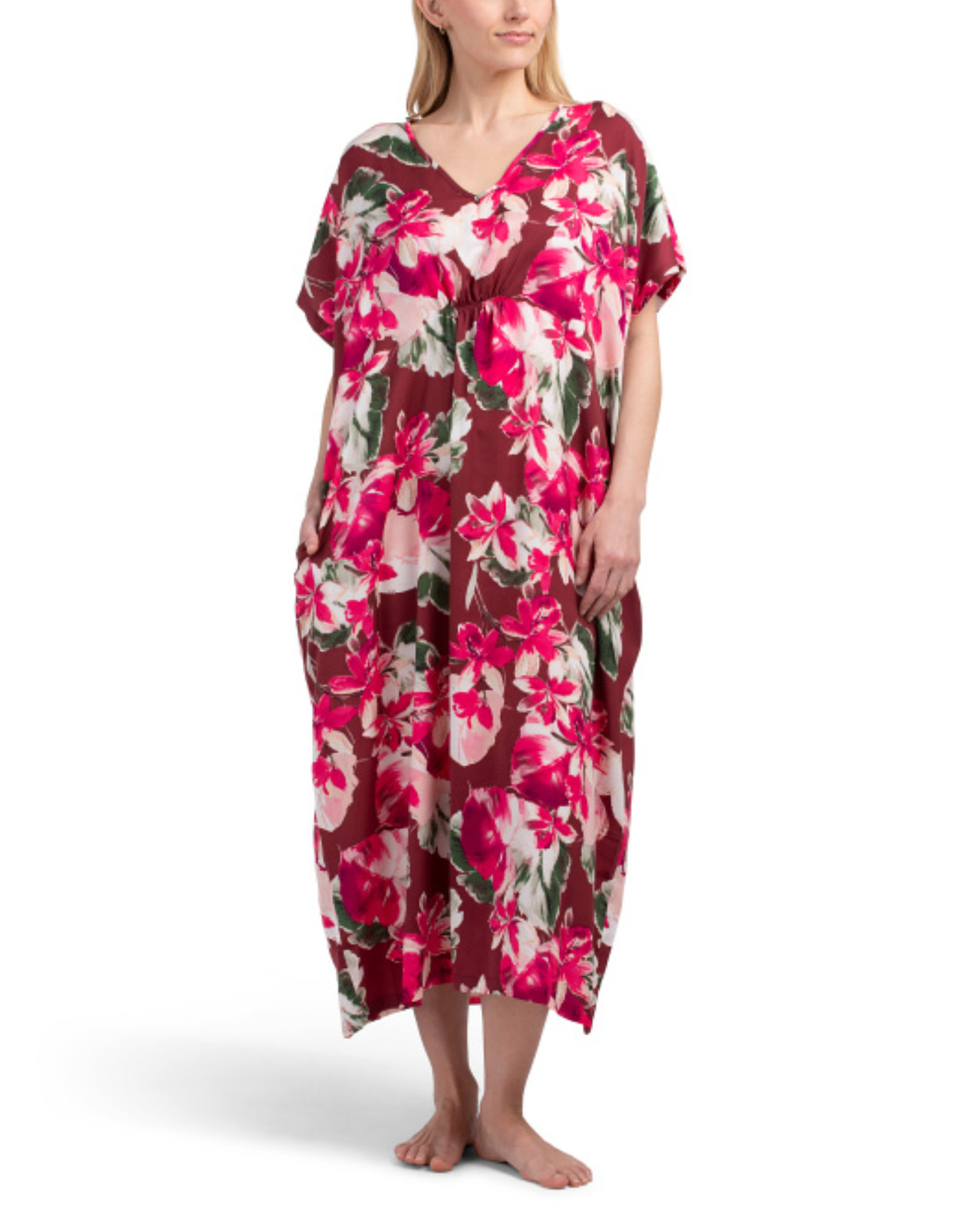 *SALE* New $84 Tommy Bahama TROPICAL Cover Up Kimono Long Maxi Caftan Dress L/XL