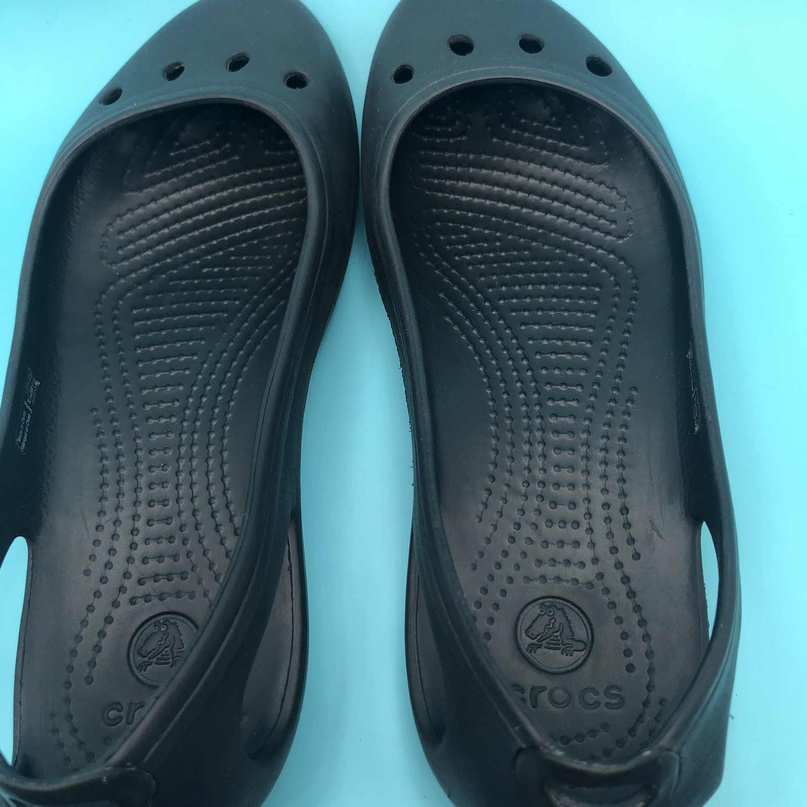 Crocs Kadee Shoes Womens Size 9 Black Ballet Flats Casual Comfort Slip On