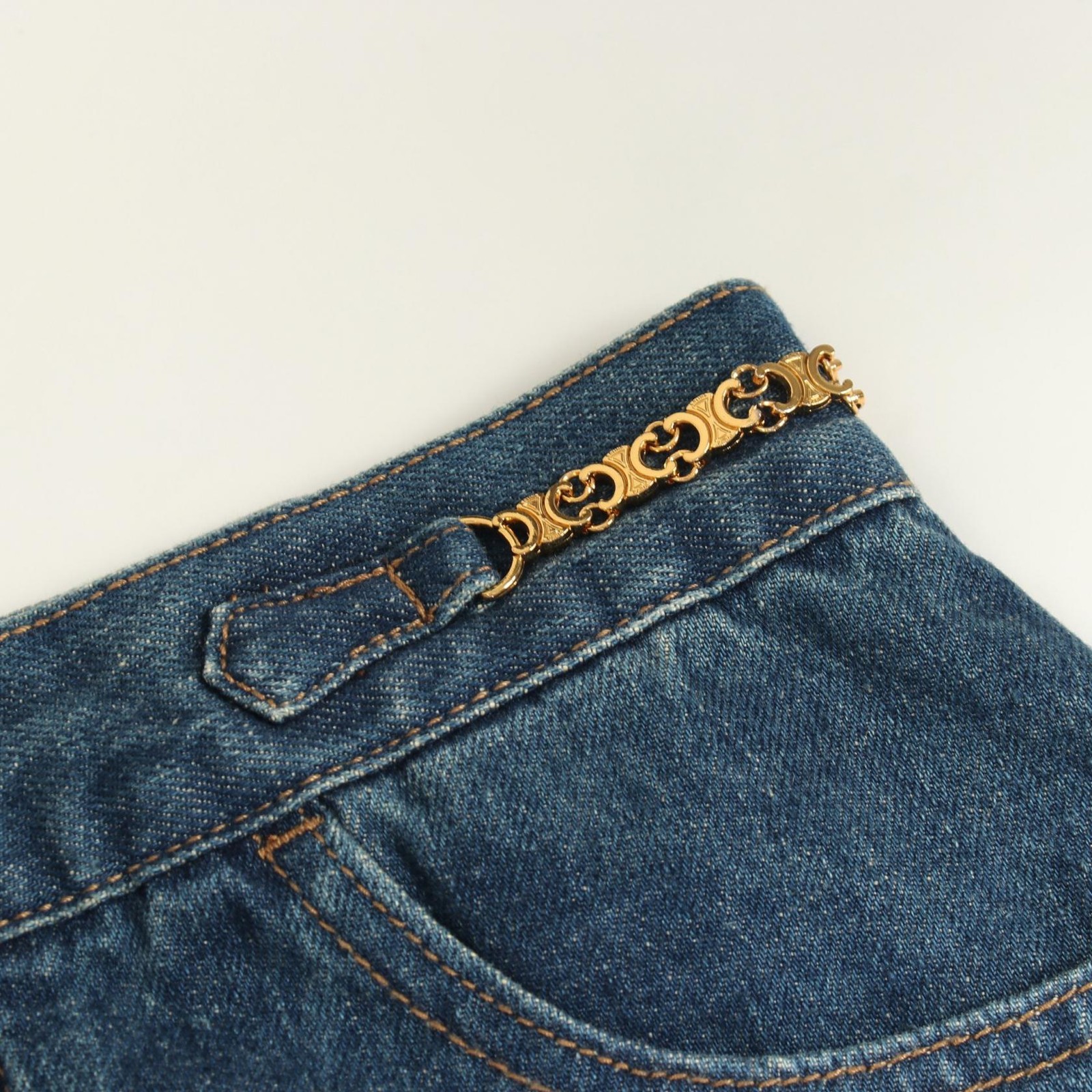 CELINE Triomphe Cotton Skirt – DUTY FREE