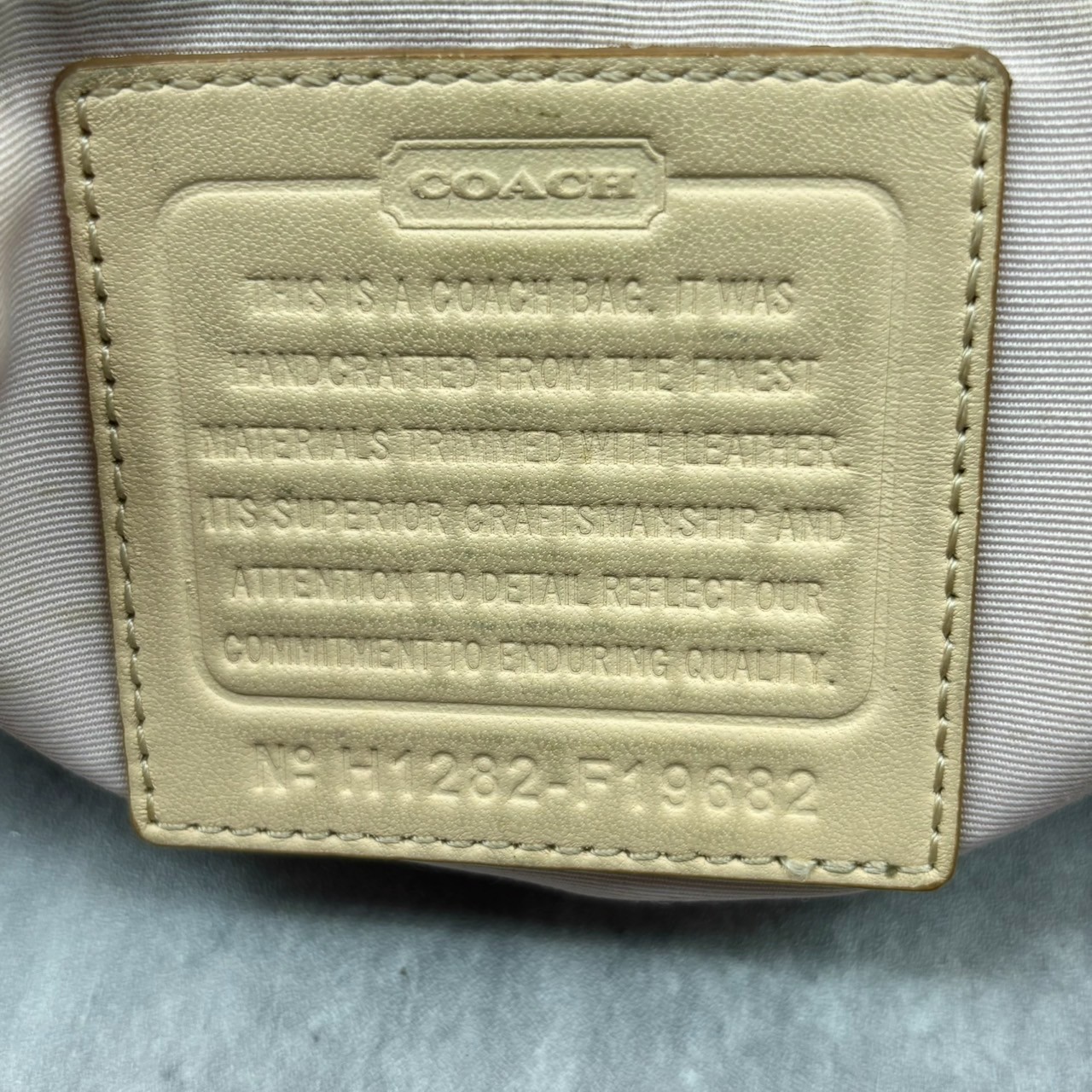 Coach F19682 shoulder bag signature canvas leather Brown Authentic From JAPAN