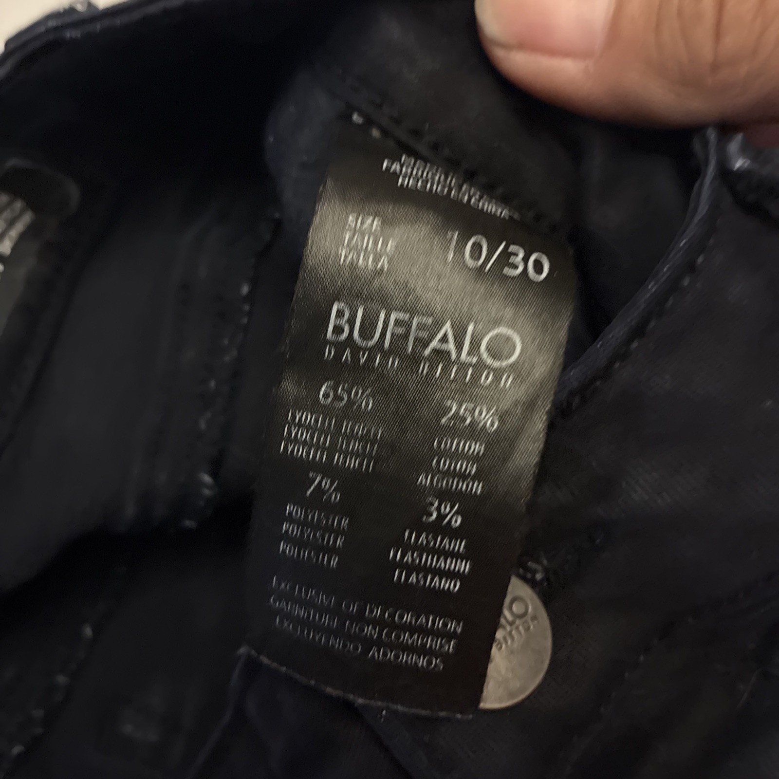 Buffalo David Bitton Axel X Slim Stretch Jeans 10/30 Dark Wash BlackDenim Casual
