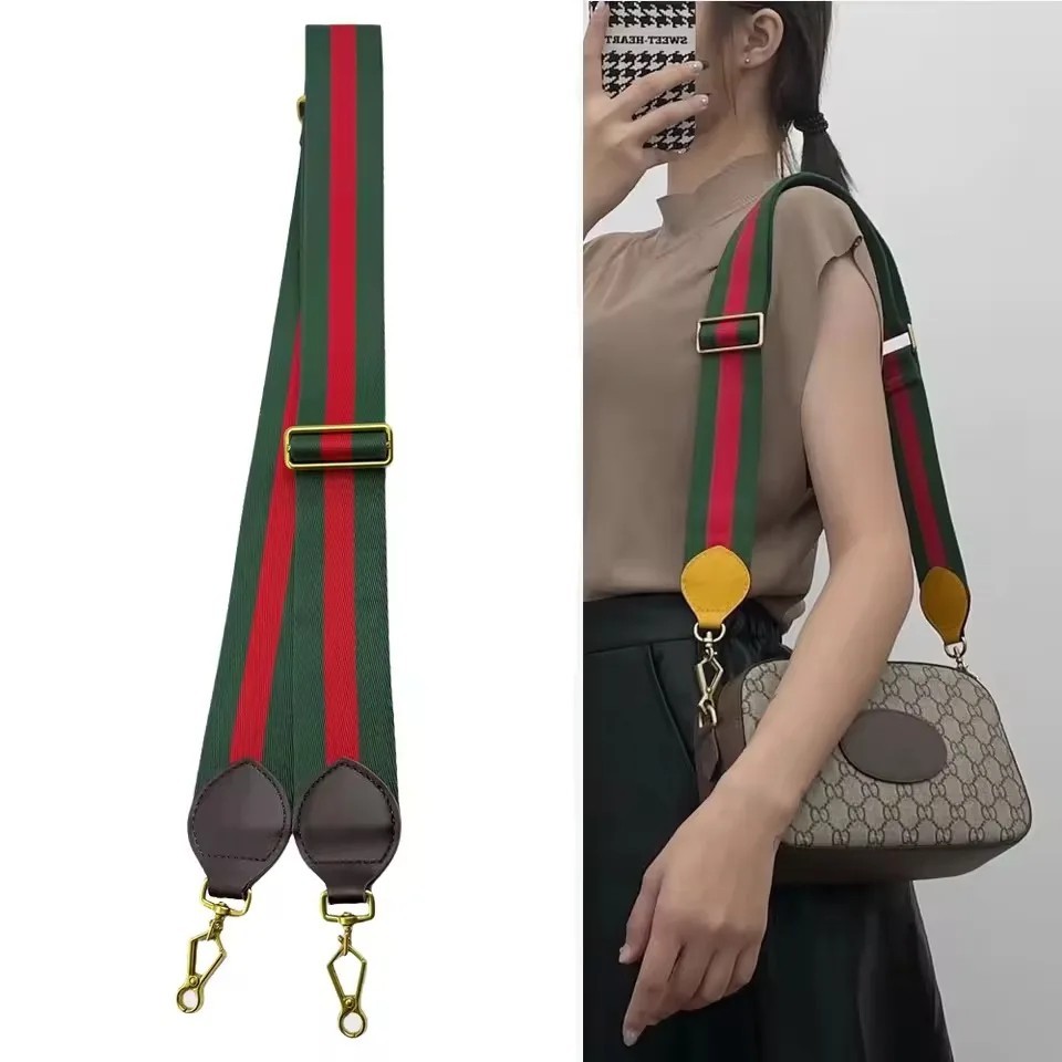 New Crossbody Shoulder Strap Replacement No Logo Green-Brown Web