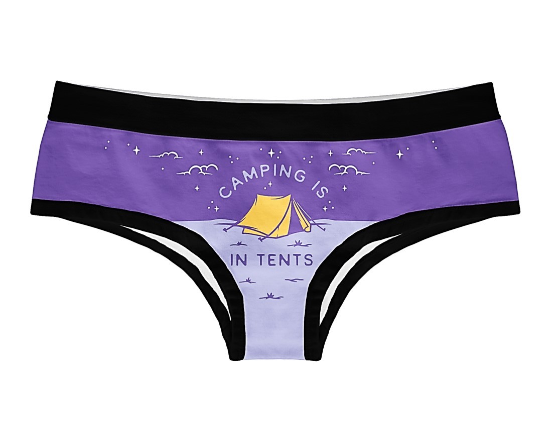 Camping Is In Tents Womens Panties Funny Outdoor Lover Nature Intense Graphic