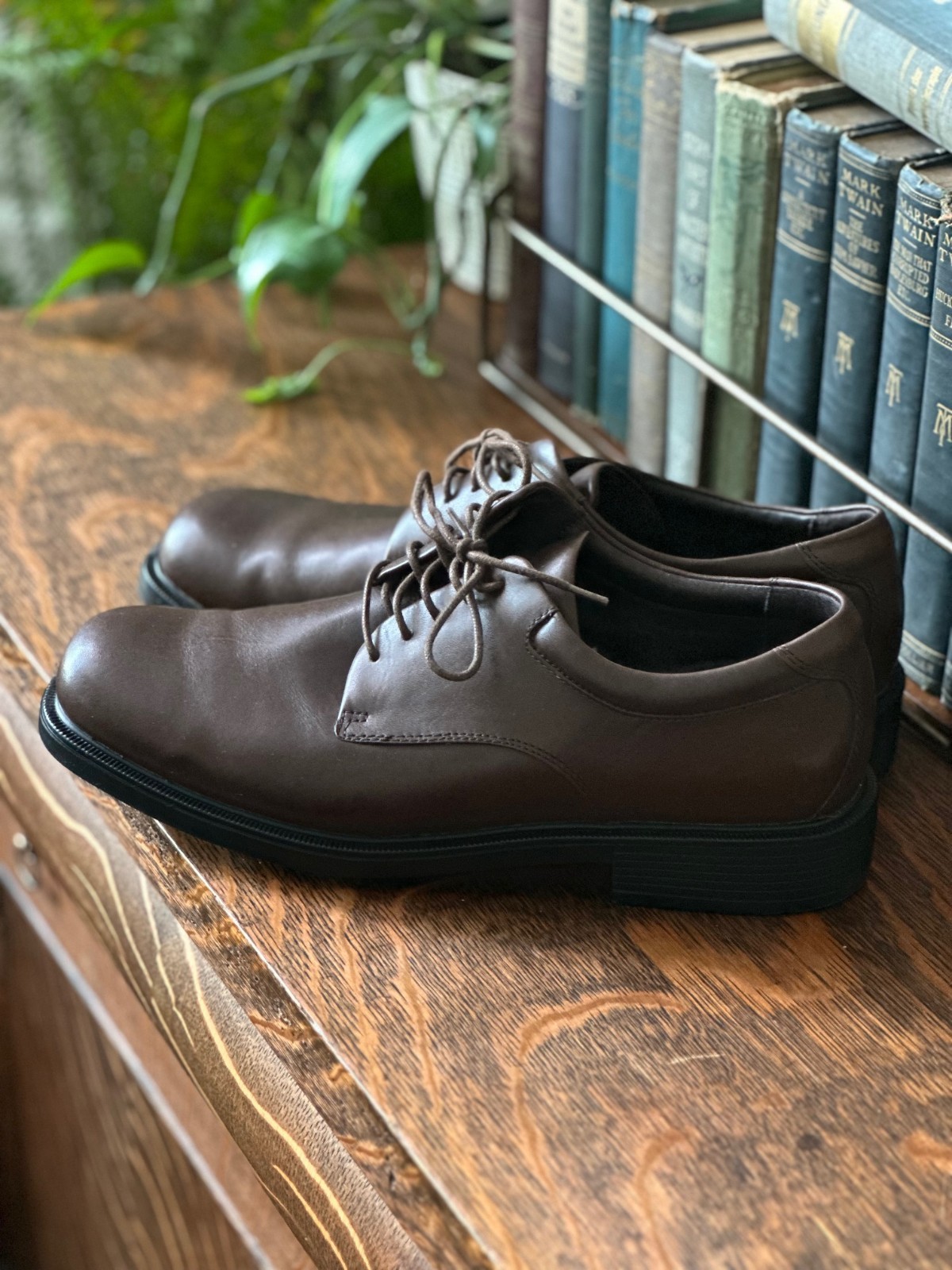 Rockport Men’s Margin Oxford Size 11.5 in Chocolate Brown, Excellent Condition