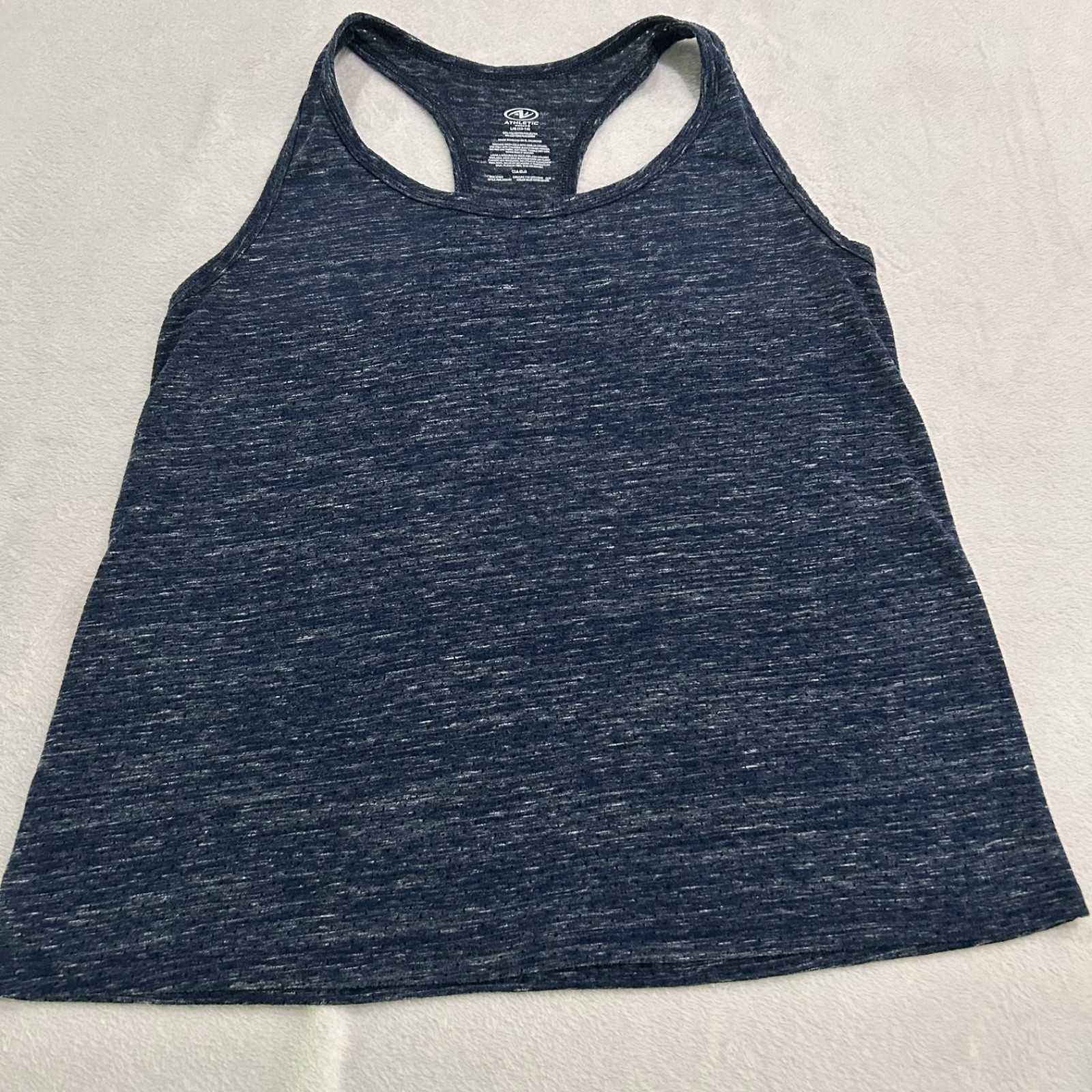 Athletic Works Women’s Blue Workout Yoga Gym Racerback Tank Top Sz L
