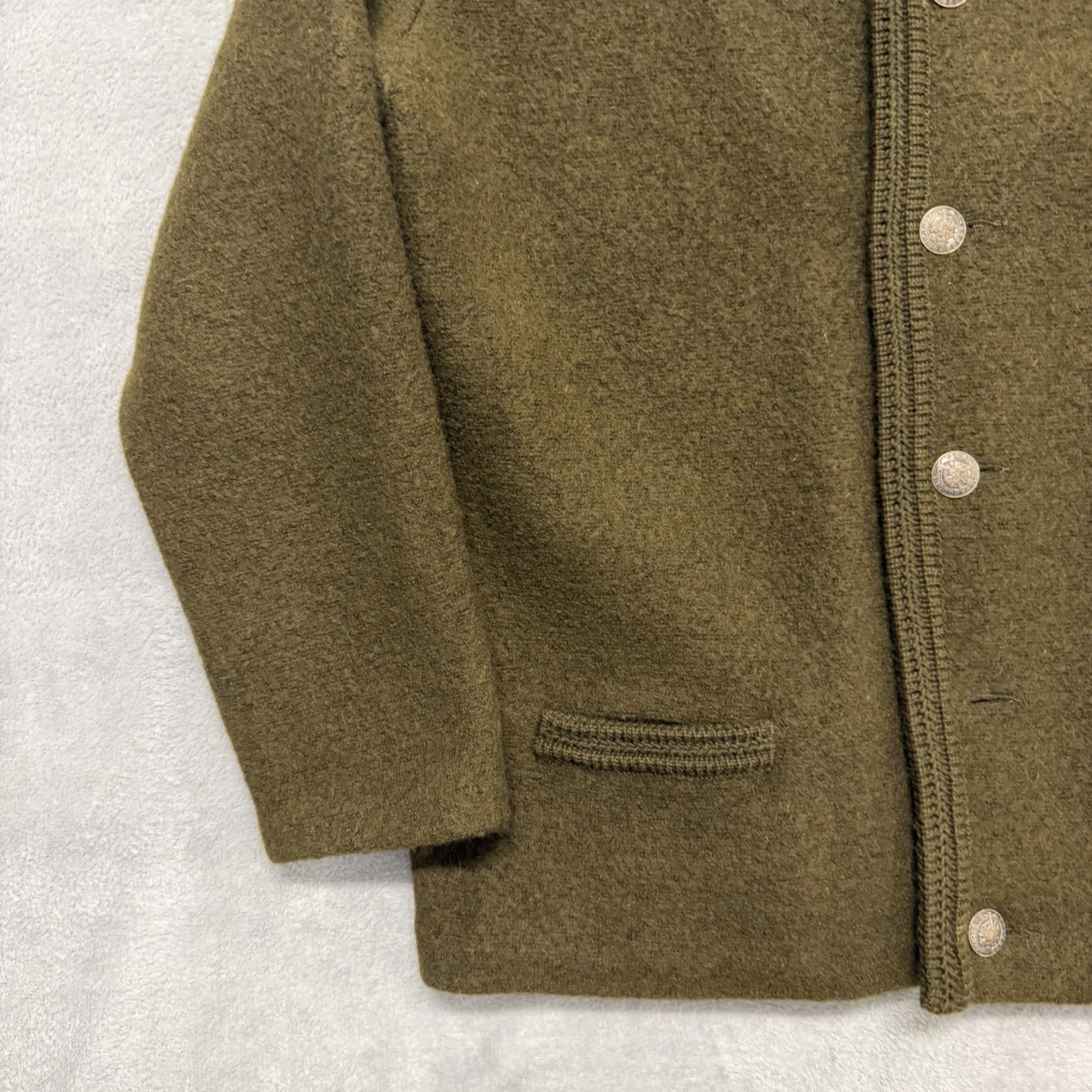 Bergland Sweater Thick 100% Wool Cardigan Sweater Made in Austria Vintage 60s 70
