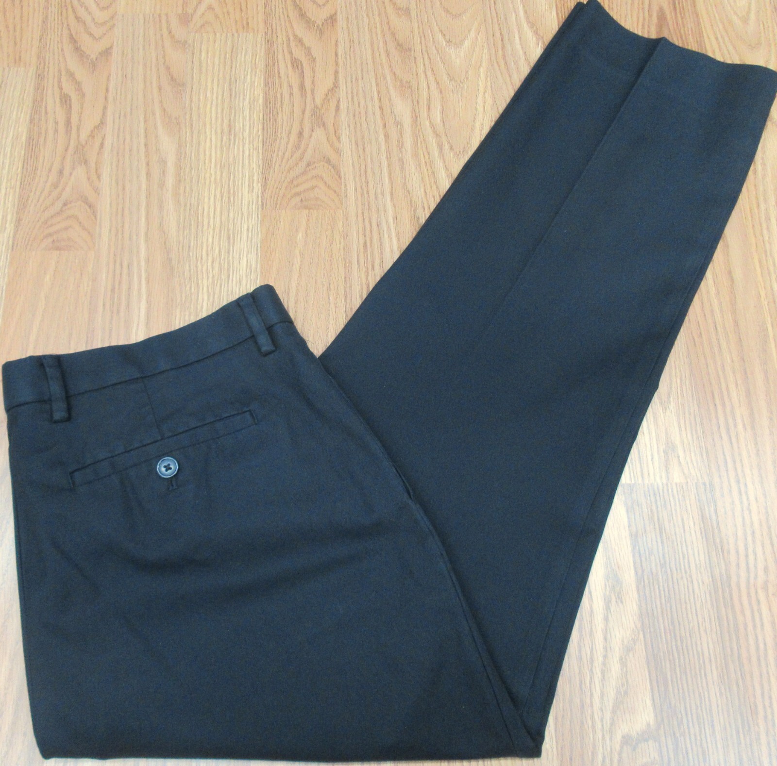 BANANA REPUBLIC SLIM FIT COTTON/POLY/SPANDEX BLEND PANTS BLACK Sz 34W x 30L
