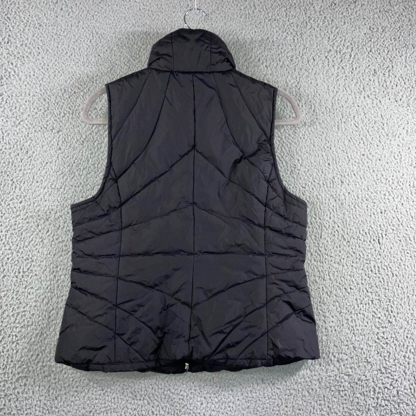 Kenneth Cole Reaction Puffer Vest Women Large Down Feather Quilted Zip Front