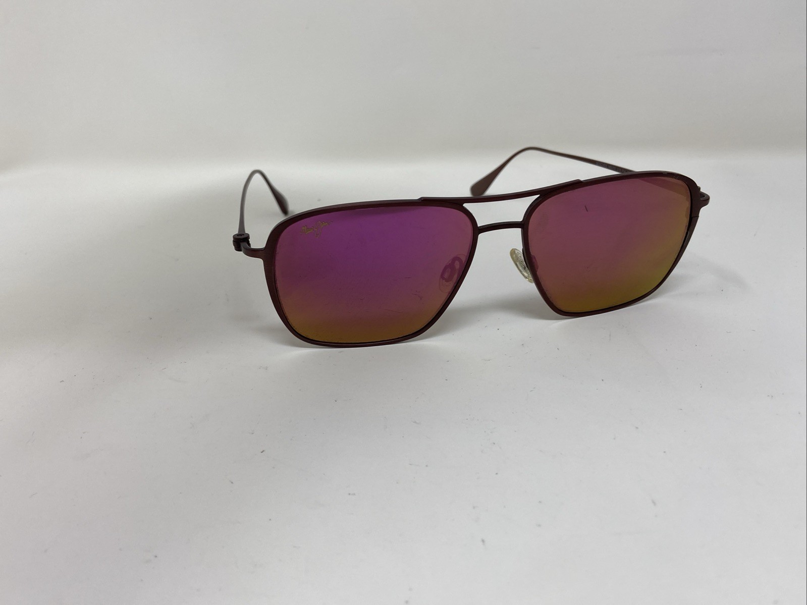 MAUI JIM BEACHES MJ541-07M MATTE SATIN ROSE W/ POLARIZED PINK SUNSET MIRROR H42