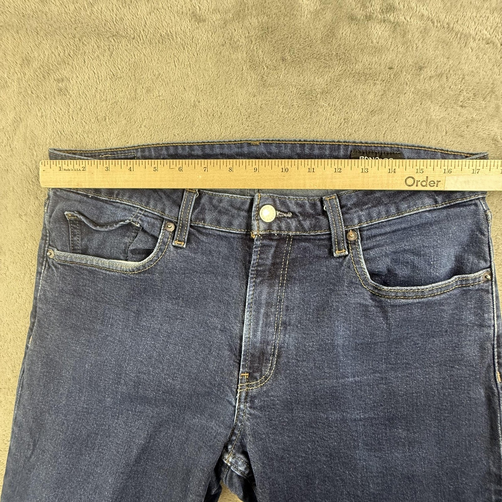 Bonobos Jeans Mens 35×34 Blue Slim Tapered Stretch Denim Medium Wash BDB05260S