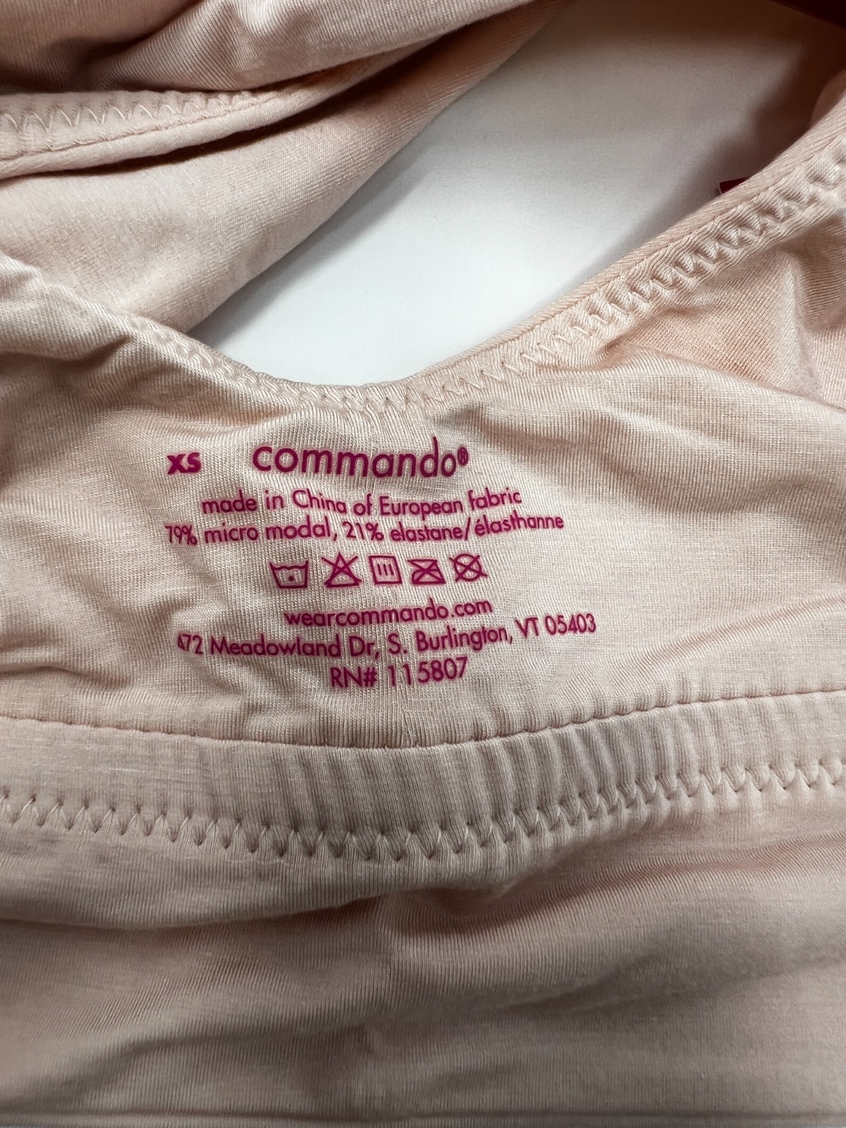 NWT $68 Tag Commando US Size XS Women’s Beige Butter Comfy Bralette BRA227