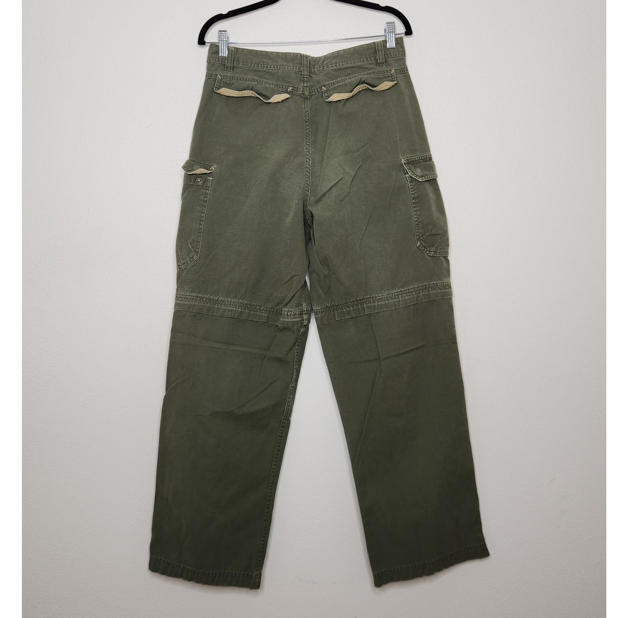 Vintage Gander Mountain Cargo Pants Green 33×32 Zip Off 90s Army