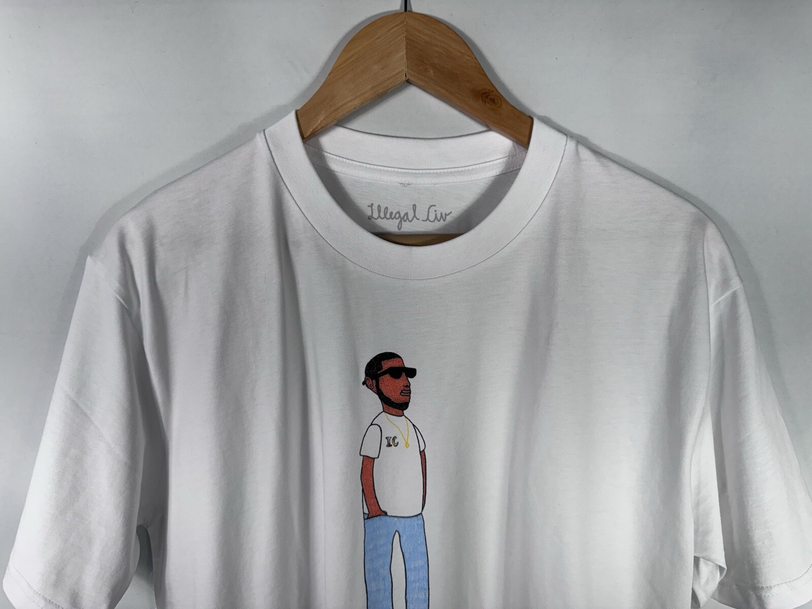 NWOT Illegal Civilization x Kevin White Men’s Large White Crew Neck T-Shirt