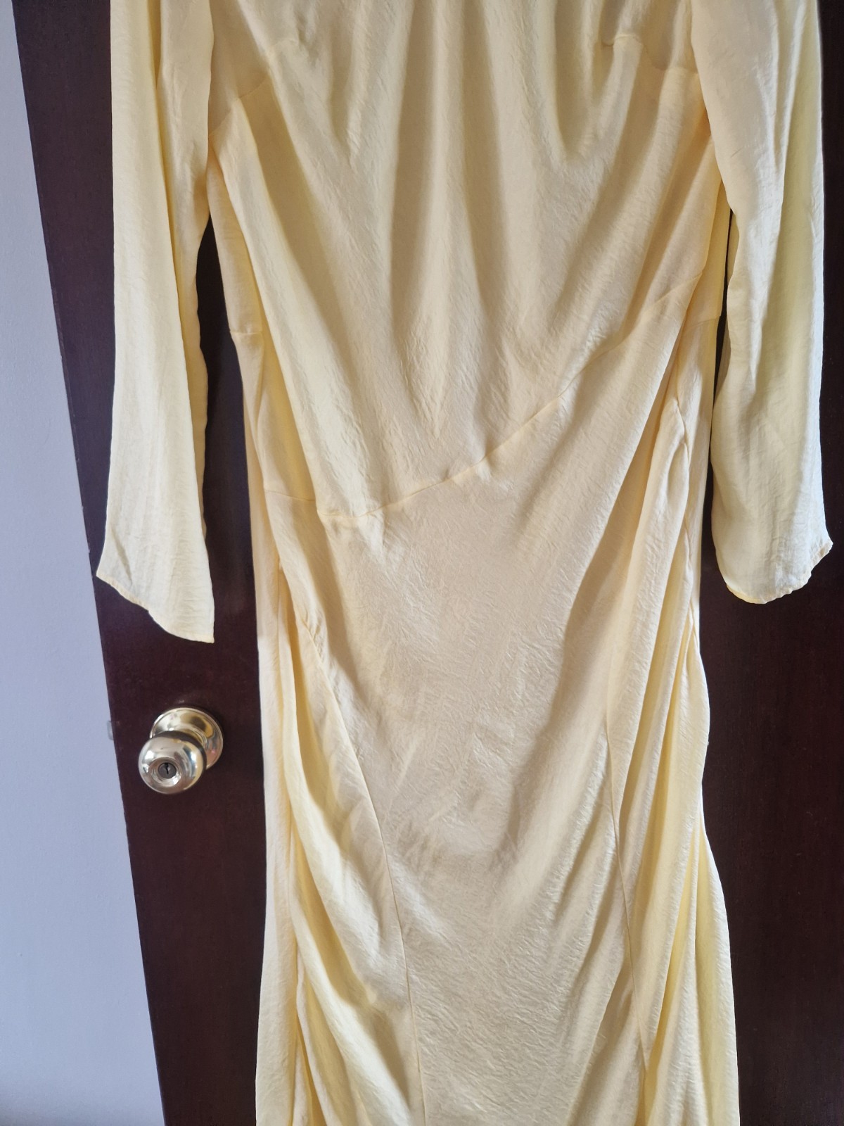 Asos Design Long Dress Size 18 Yellow Summer Wedding Occasion Party Graduation