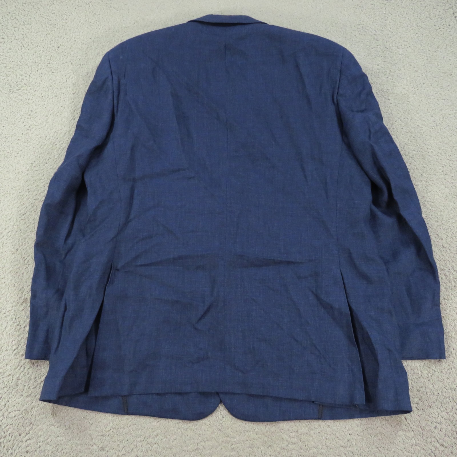 Haspel Blazer 46R 100% Linen Summer Unstructured Blue Sport Coat Jacket 1/2 Line