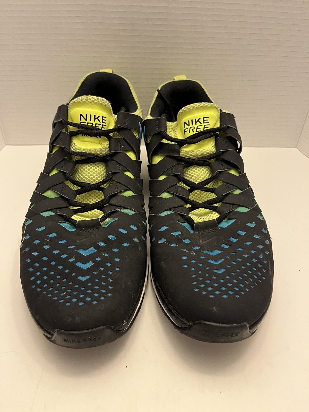 Nike Men’s Free Trainer 5.0 NRG Athletic Running Black Neon Blue Shoes Size 15