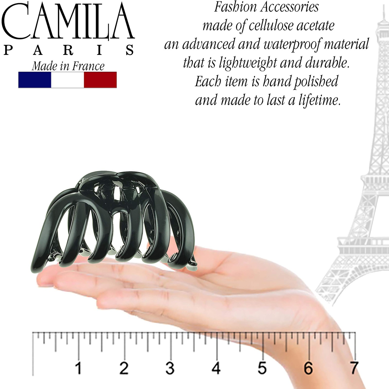 French Octopus Hair Clip Women Long Curly Wavy Strong Hold Grip Made In France