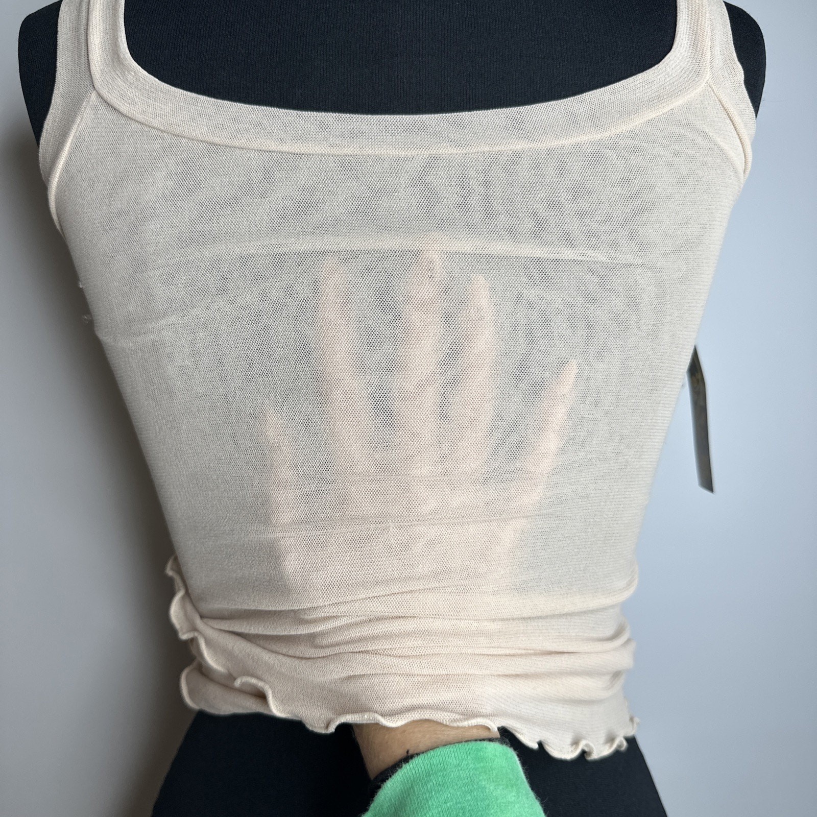NWT OnGossamer Womens One Size Fits All Sheer Champagne Heavenly Stretch Tank