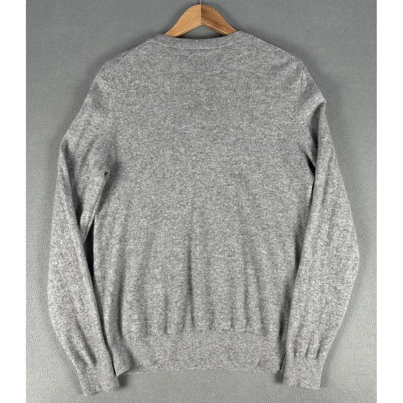 Quince Henley Sweater Mens Large Grey Mongolian Cashmere Quiet Luxury Minimalist