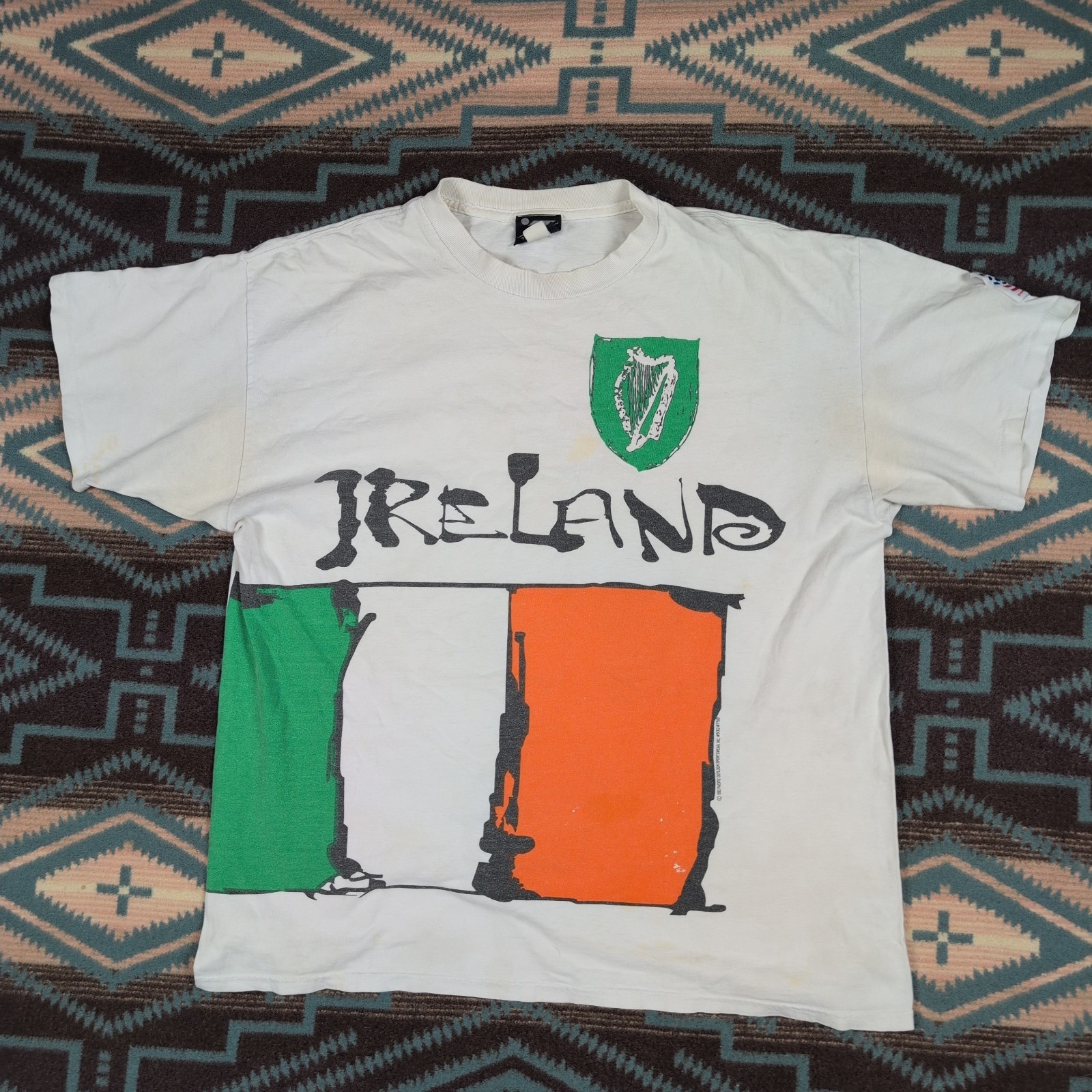 Vintage 1994 Ireland 1994 World Cup Soccer Football Irish Pride XL Made In USA