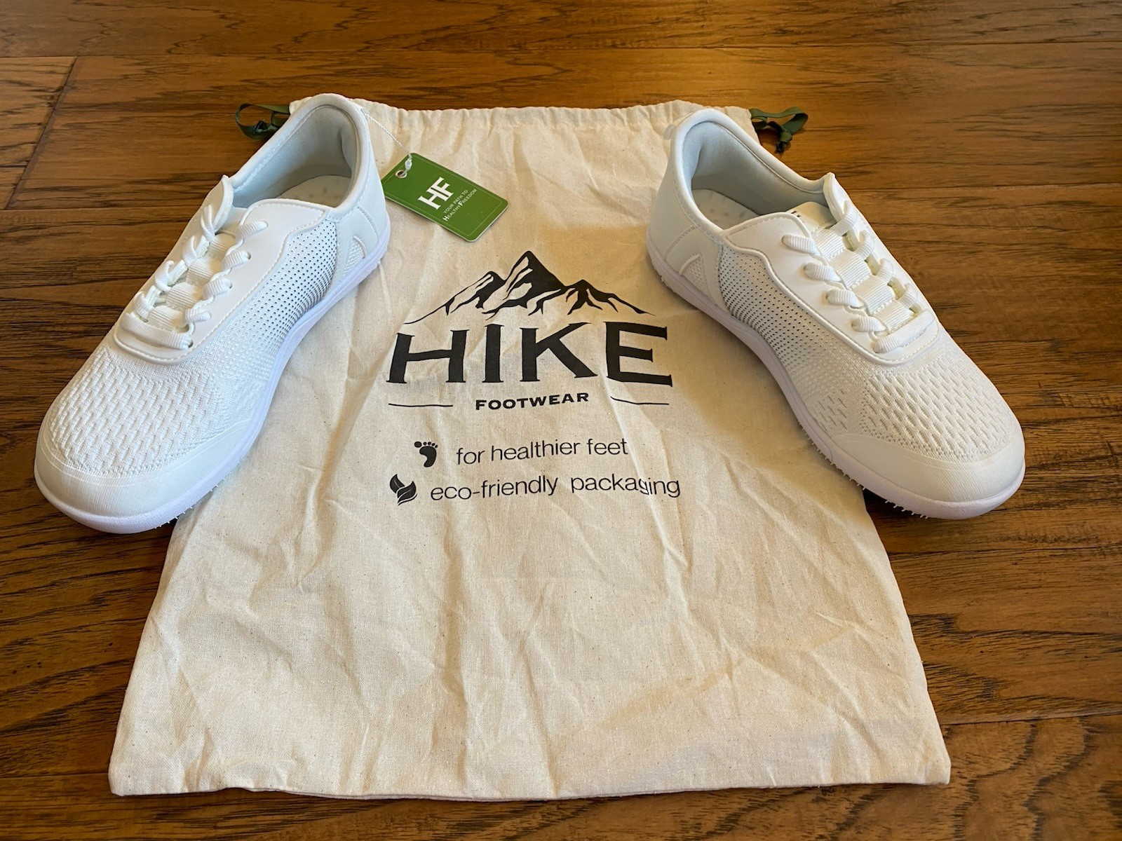 Hike Footwear HF Stride White Sneakers Women’s 6 Men’s 4 EU 36 Barefoot